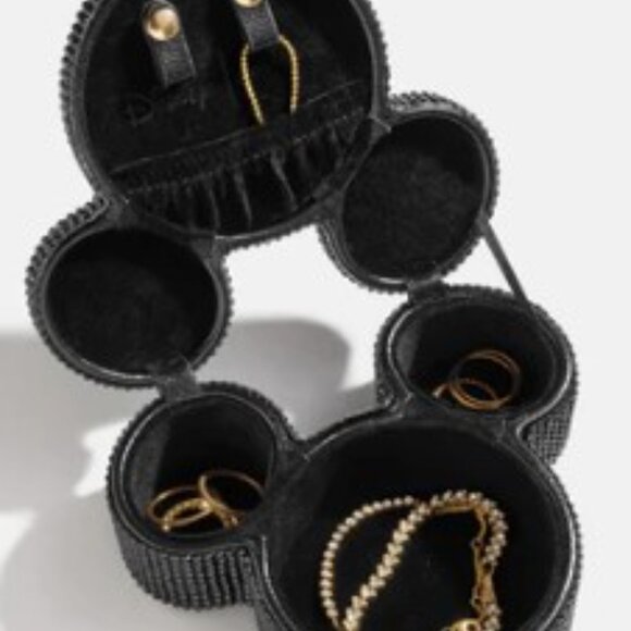 BAUBLE BAR X DISNEY Bejeweled Mickey Mouse Travel Jewelry Case in Black - Picture 2 of 6